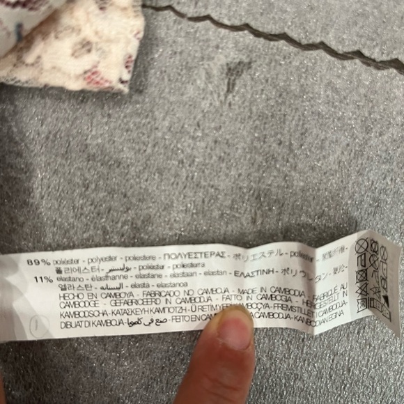 Zara White Cream Fitted Laced Floral Long Sleeve Blouse - Picture 11 of 11